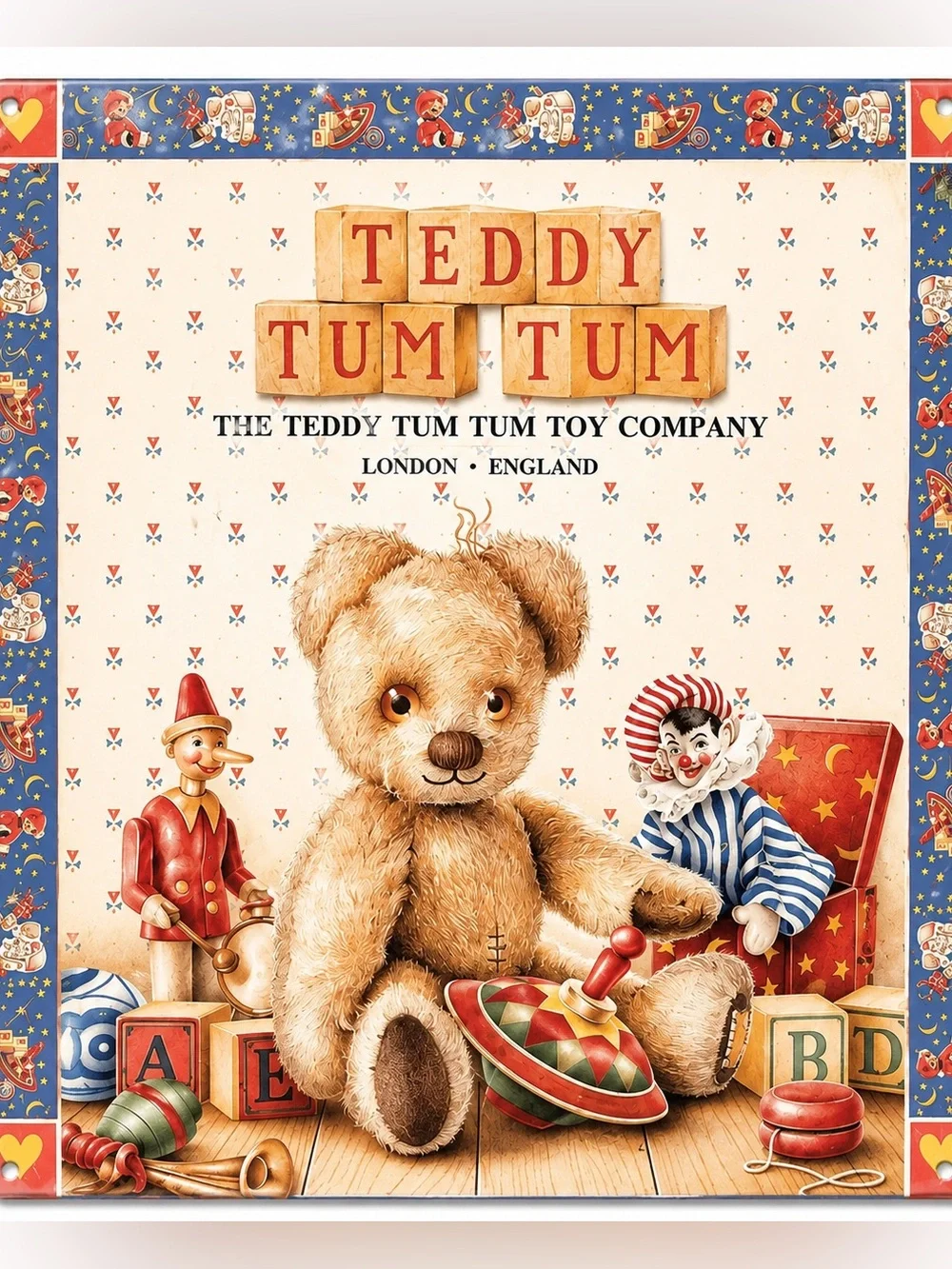 NEW Teddy Tum Tum Toy Company Metal Sign